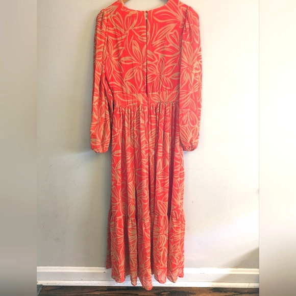 Toccin X RTR Printed Maxi Dress Size 4 Orange - Picture 7 of 10